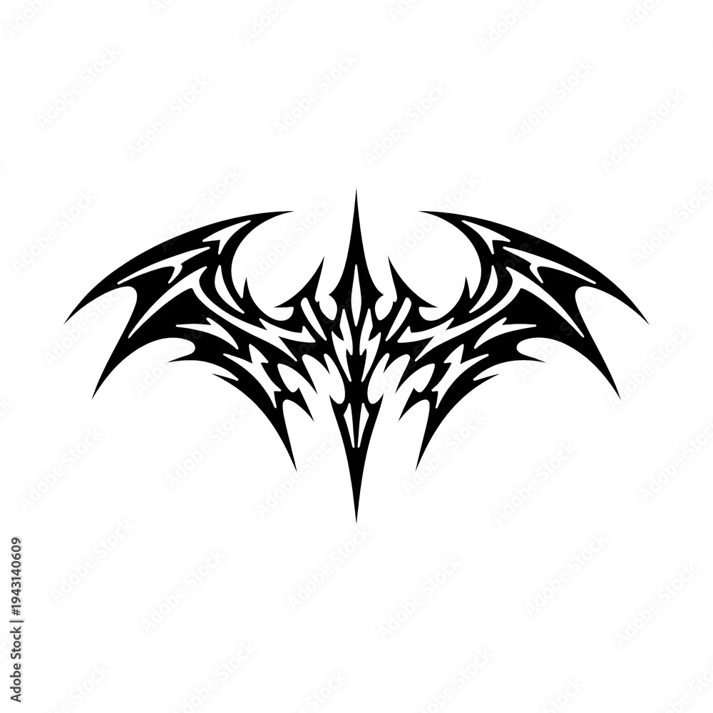 Fototapeta premium PNG Abstract tribal bat design.