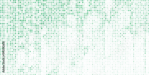 Green Plus Sign Halftone Pattern Gradient Background, Green Plus Symbol Abstract Halftone Texture Background