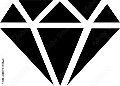 Diamond icons in outline and solid black, symbolizing luxury and value. Diamond Icons set. Diamonds collection. Flat and line style icon. - stock vector. isolated on transparent background