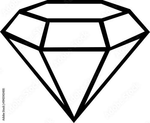 Diamond icons in outline and solid black, symbolizing luxury and value. Diamond Icons set. Diamonds collection. Flat and line style icon. - stock vector. isolated on transparent background