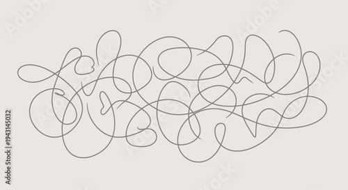 Abstract Blue Swirling Lines Art Design.