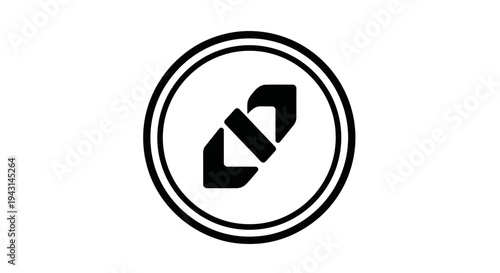 Black Arrow Logo Design Element Circle.