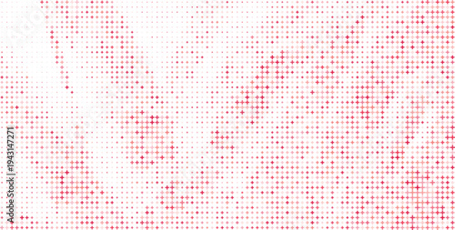 Red Pink Plus Sign Halftone Pattern Scattered Streak Background, Red Pink Plus Symbol Abstract Halftone Background