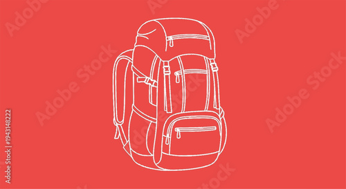 Camping Gear Icons Axe, Rope, Lantern, Backpack, and Mug
