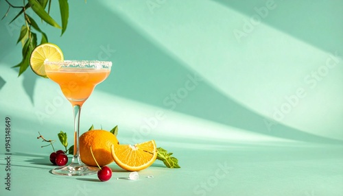 Background for a Cocktail Party or summer event invitation, inspiration for a card, poster, flyer or similar with copy space suitable for text.