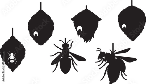 Beehive and Hornet Nest Elements for Tree Scenes