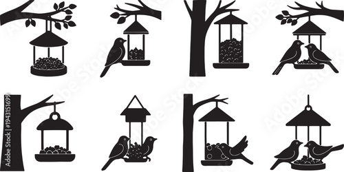 Bird Feeder Elements for Garden Birds