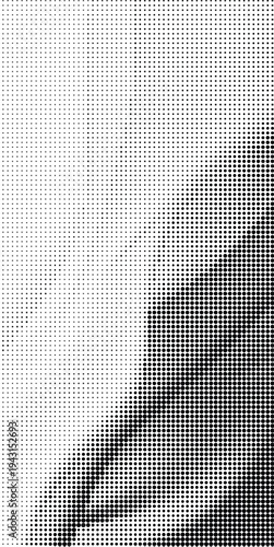Halftone pattern with gradient shading and texture overlay effect