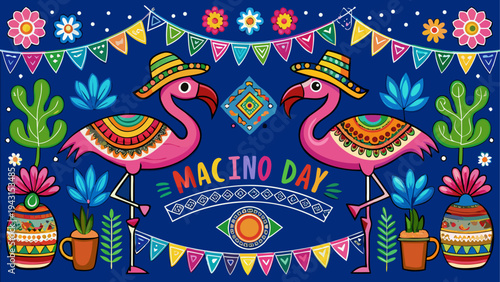 Colorful mexican sugar skulls arranged in a festive pattern