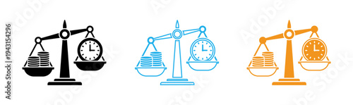 Time versus money balance scales