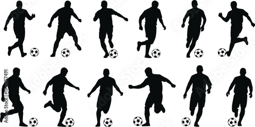 Black silhouettes set of men and women in various standing sitting and relaxed poses isolated on white background for lifestyle and social interaction concepts