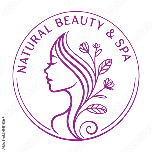 Elegant logo for a natural beauty and spa service
