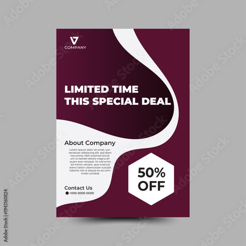 Modern Corporate Business Flyer Template with Clean Layout, Professional Marketing Poster Design for Company Promotion, Advertising, and Social Media Campaign