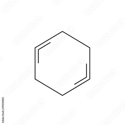 Benzene Ring Chemical Structure Diagram.