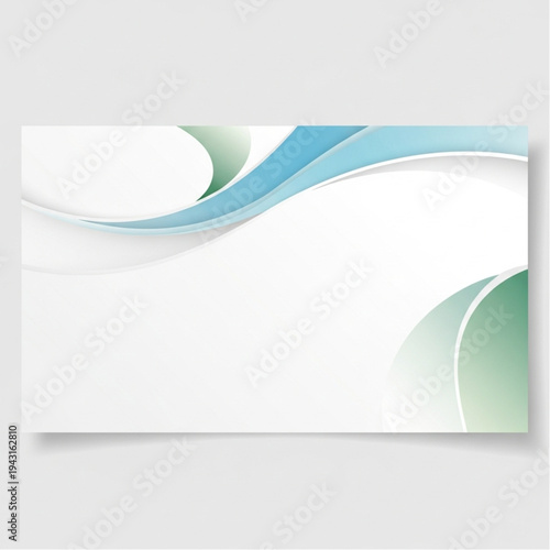 Abstract Blue Green Wave Design Element.