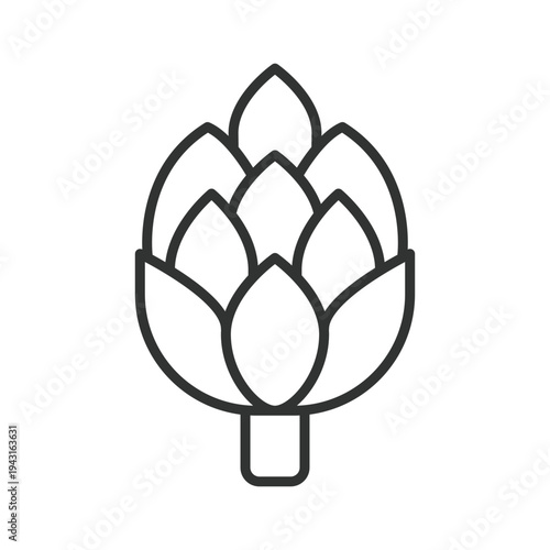 Artichoke icon in line design. artichoke vegetable food fresh organic healthy cooking ingredient farm market vegan vegetarian nutrition on white background vector. artichoke editable stroke icon