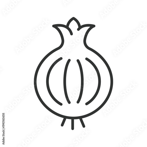 Onion icon in line design. onion vegetable food fresh organic cooking ingredient farm market healthy vegan vegetarian nutrition on white background vector. onion editable stroke icon