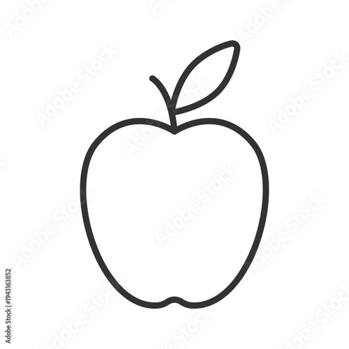 Apple icon in line design. apple fruit food fresh organic sweet healthy farm market nutrition dessert ingredient on white background vector. apple editable stroke icon