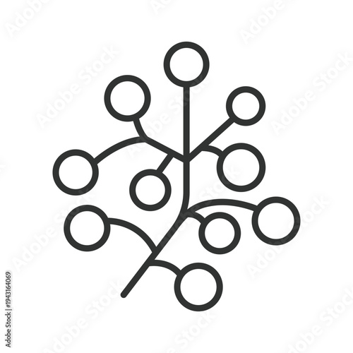 Red berry icon in line design. red berry fruit fresh organic sweet healthy farm market nutrition dessert ingredient on white background vector. red berry editable stroke icon