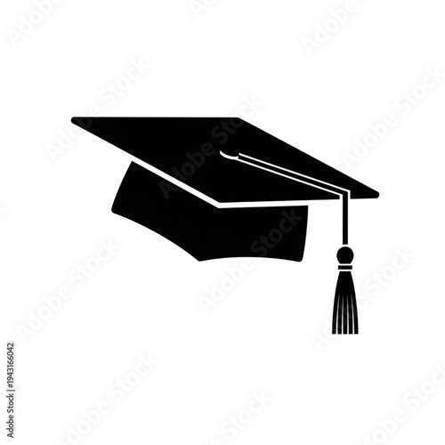 Graduation Cap Icon Silhouette Graduation Hat.
