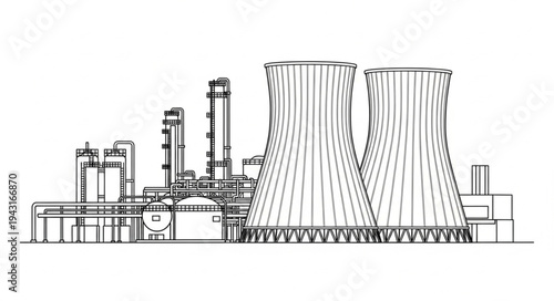 Nuclear Power Plant Illustration Details.