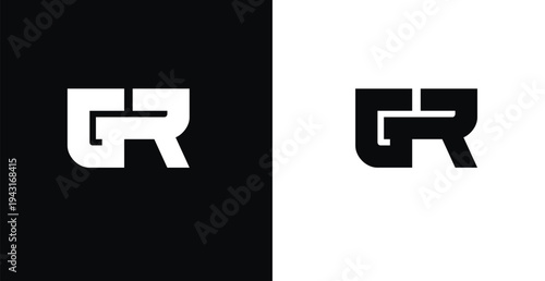 Elegant GR letter monogram logo vector