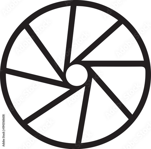 Camera Aperture Line Icon Photography Shutter Symbol