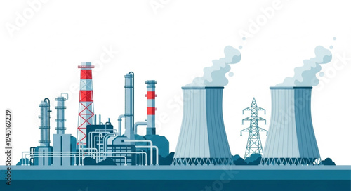Nuclear Power Plant Industrial Complex.
