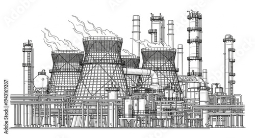 Nuclear Power Plant Industrial Complex.