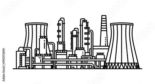 Nuclear Power Plant Industrial Complex.