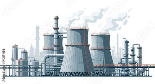 Nuclear Power Plant Industrial Complex.