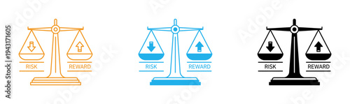 Risk vs reward balance scales