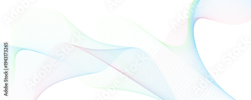 Abstract gradient line in pink and blue. 