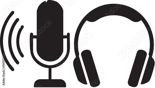 headphones on a white background