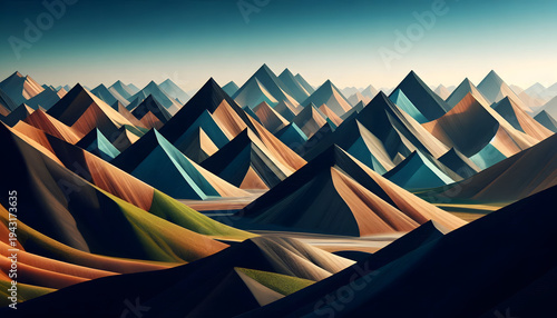minimalistic mountains