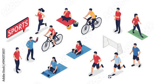 People Engaging in Various Sports Activities.