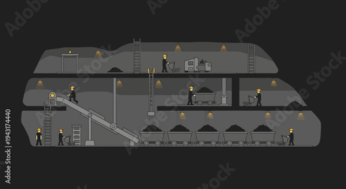 Cross section of a futuristic armored train interior.
