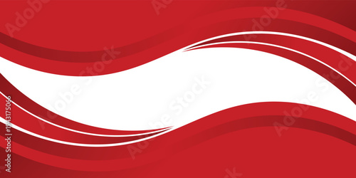 Curved golden yellow wave and a deeper red wavy border, footer vector illustration