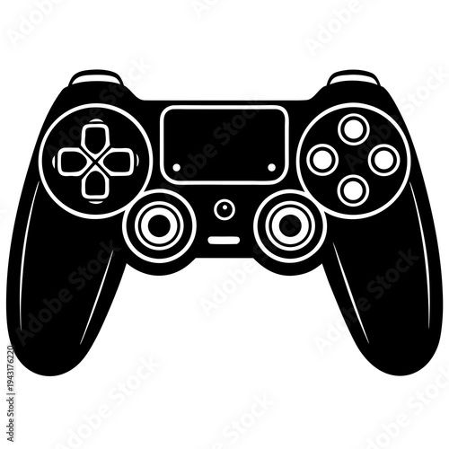 Modern Game Controller Icon – Sleek Gaming Console Graphic Design for Digital Use