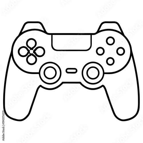 Modern Game Controller Icon – Sleek Gaming Console Graphic Design for Digital Use