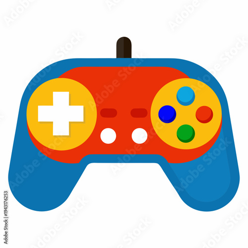 Modern Game Controller Icon – Sleek Gaming Console Graphic Design for Digital Use