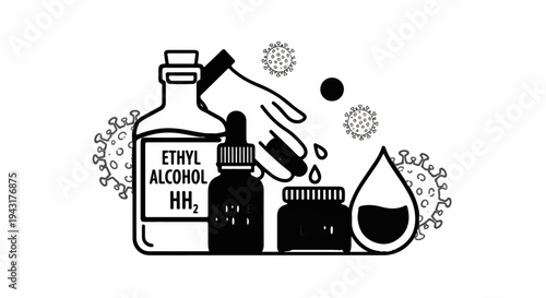 Hand washing with disinfectant and corona virus prevention