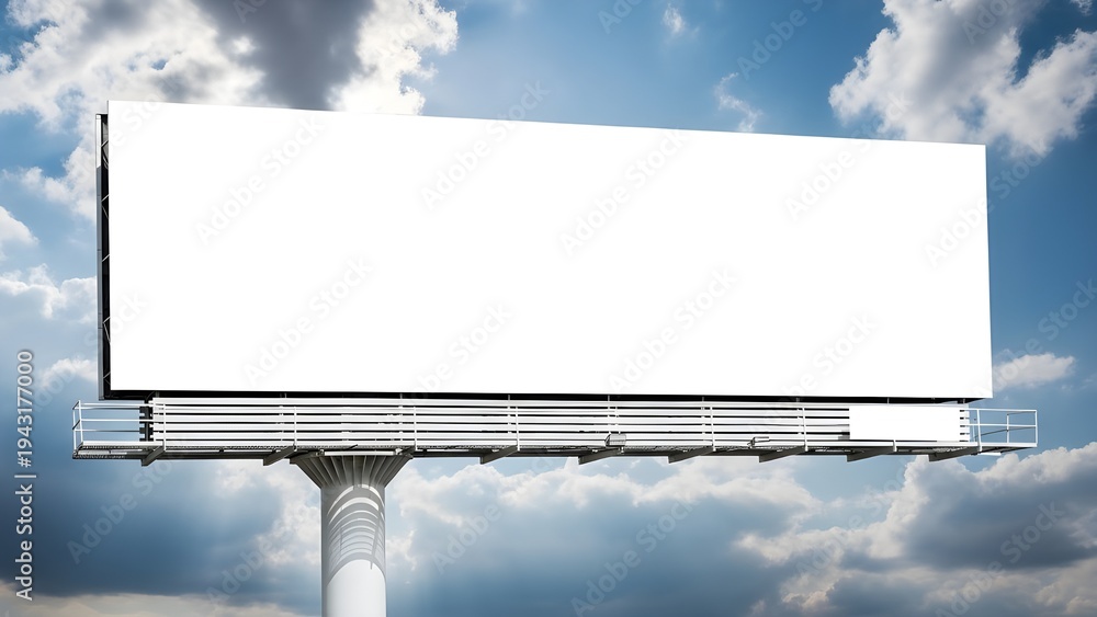 Obraz premium Blank billboard against a cloudy sky
