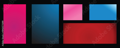 Greadient vector 5 colur background.Pastel tone purple pink blue gradient defocused abstract photo smooth lines pantone color background