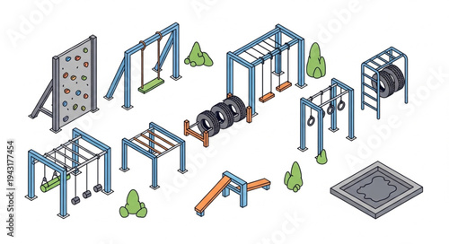 Outdoor Gym Equipment Fitness Station.