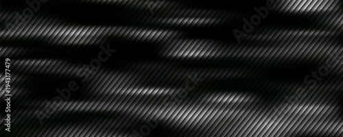 Monochrome abstract image featuring dynamic light waves in black and white, creating a sense of movement with sharp