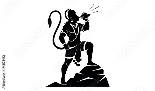 Hindu god shiva as ardhanarishvara with divine symbols and accessories