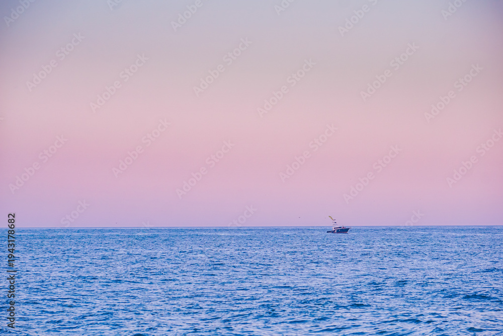 Fototapeta premium Sea, sun and moon