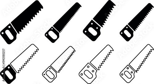 Set of black and silver screws and screwdrivers flat design vector illustration isolated on white background