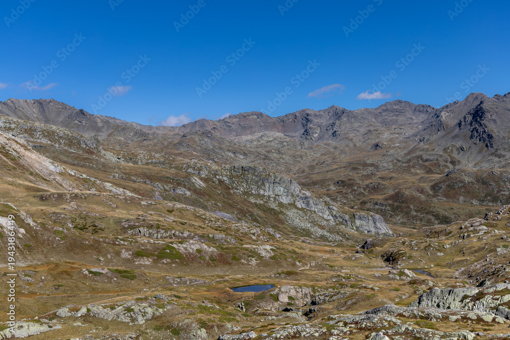 Fototapeta premium Panoramic mountain view in the Cerces Massif, Savoie, French Alps
